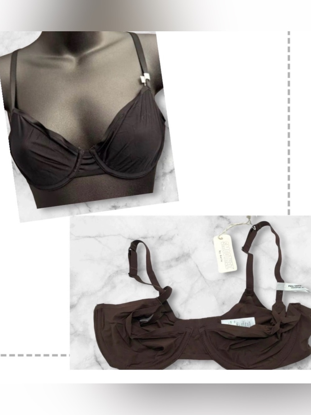 NWT Aerie 36B SMOOTHEZ Unlined Underwire Bra; Color: Brown MSRP $40